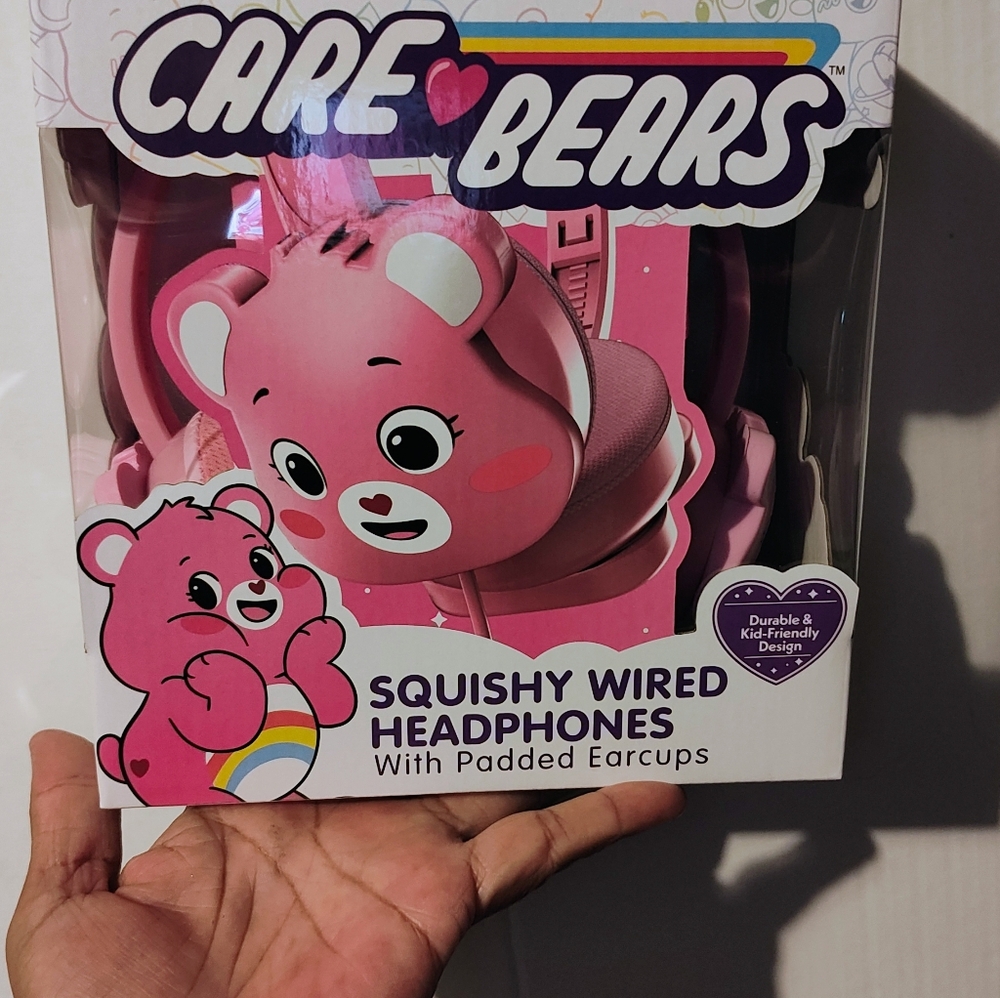 Care Bears Pink On-Ear Headphones with Plush Design - Picture 3 of 4
